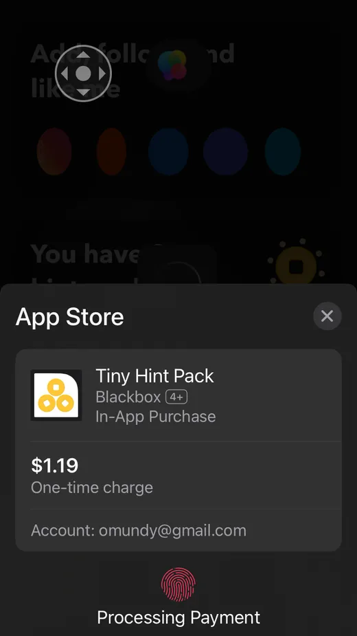In-app purchase