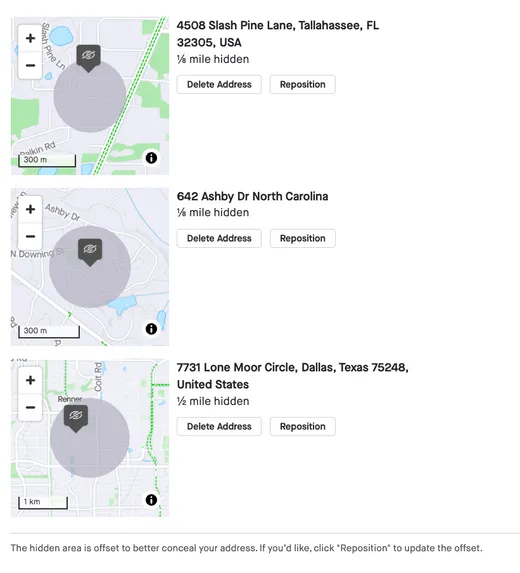 Strava Privacy Zones