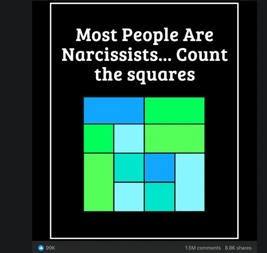 Most People Are Narcissists... Count the squares