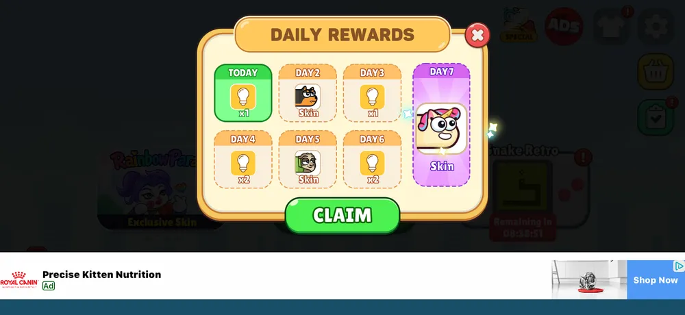 Daily rewards
