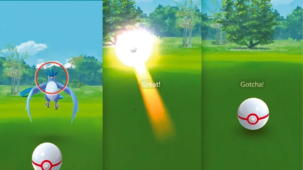 Pokémon Go capture sequence