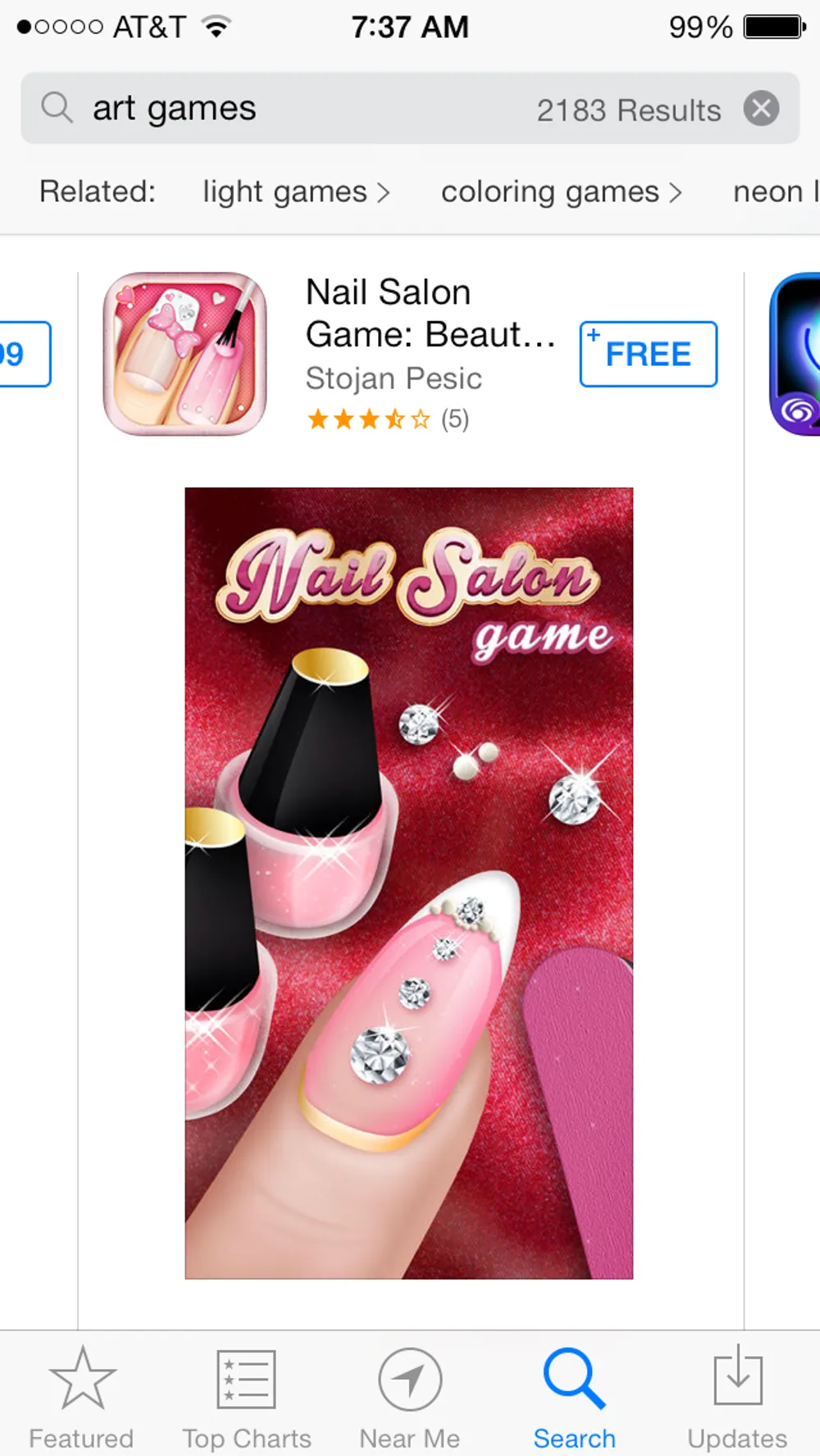 Search for "art games"