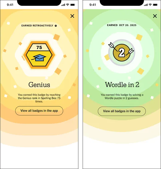Badges awarded