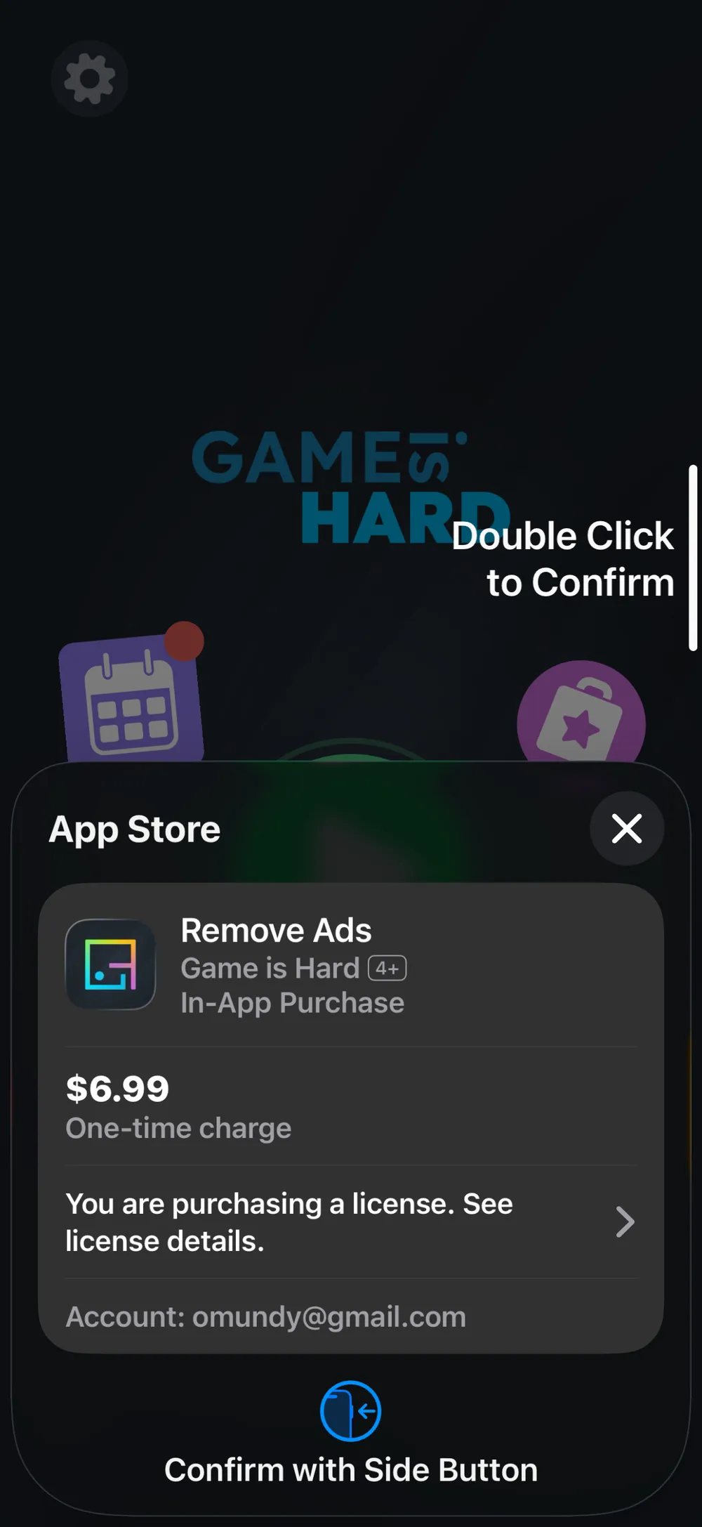 In app purchase
