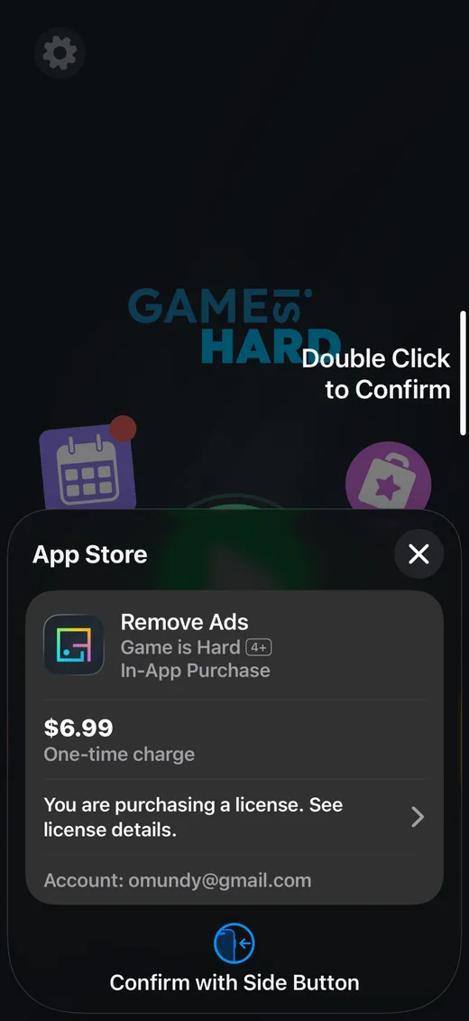 In app purchase