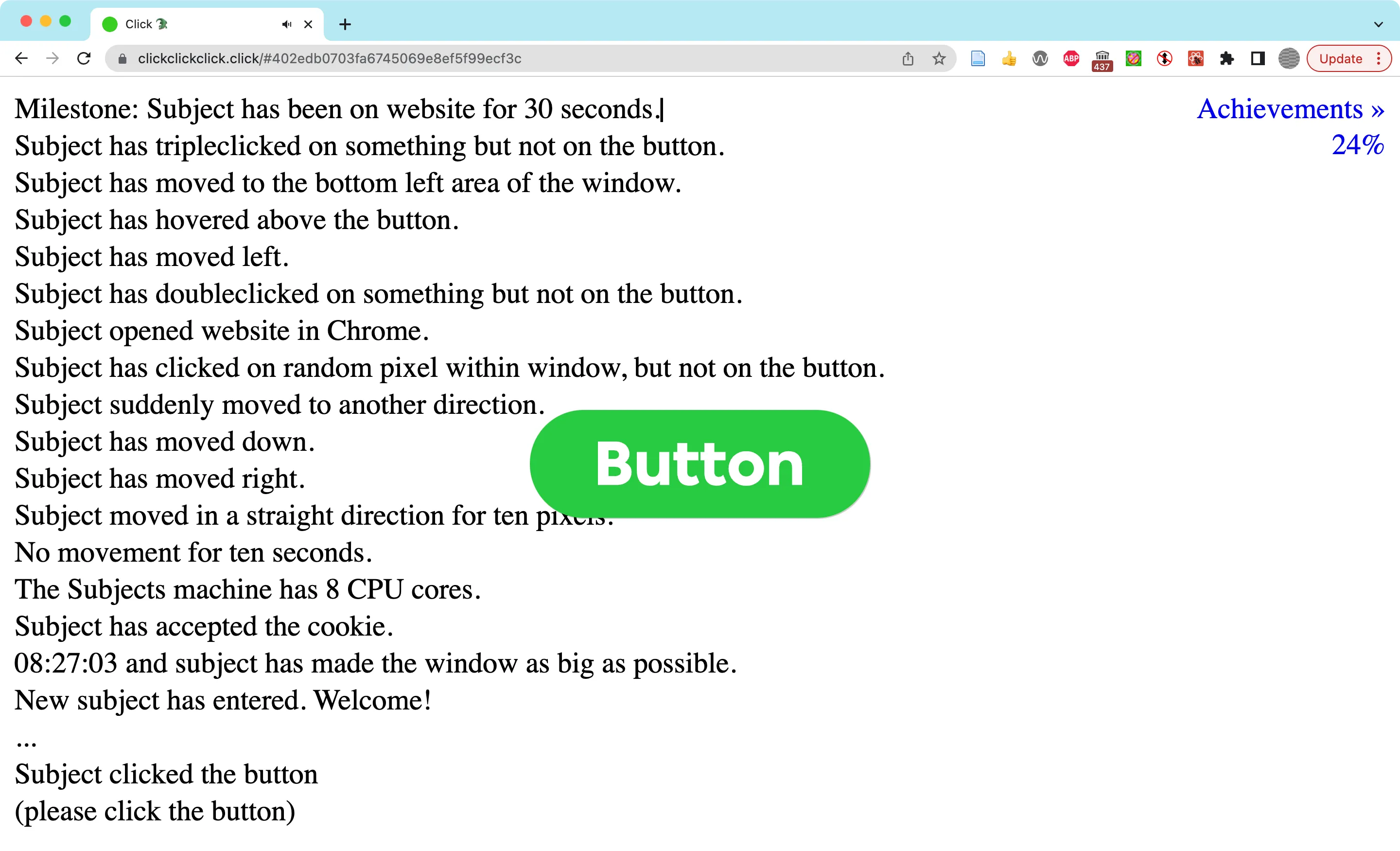 A screenshot of clickclickclick.click