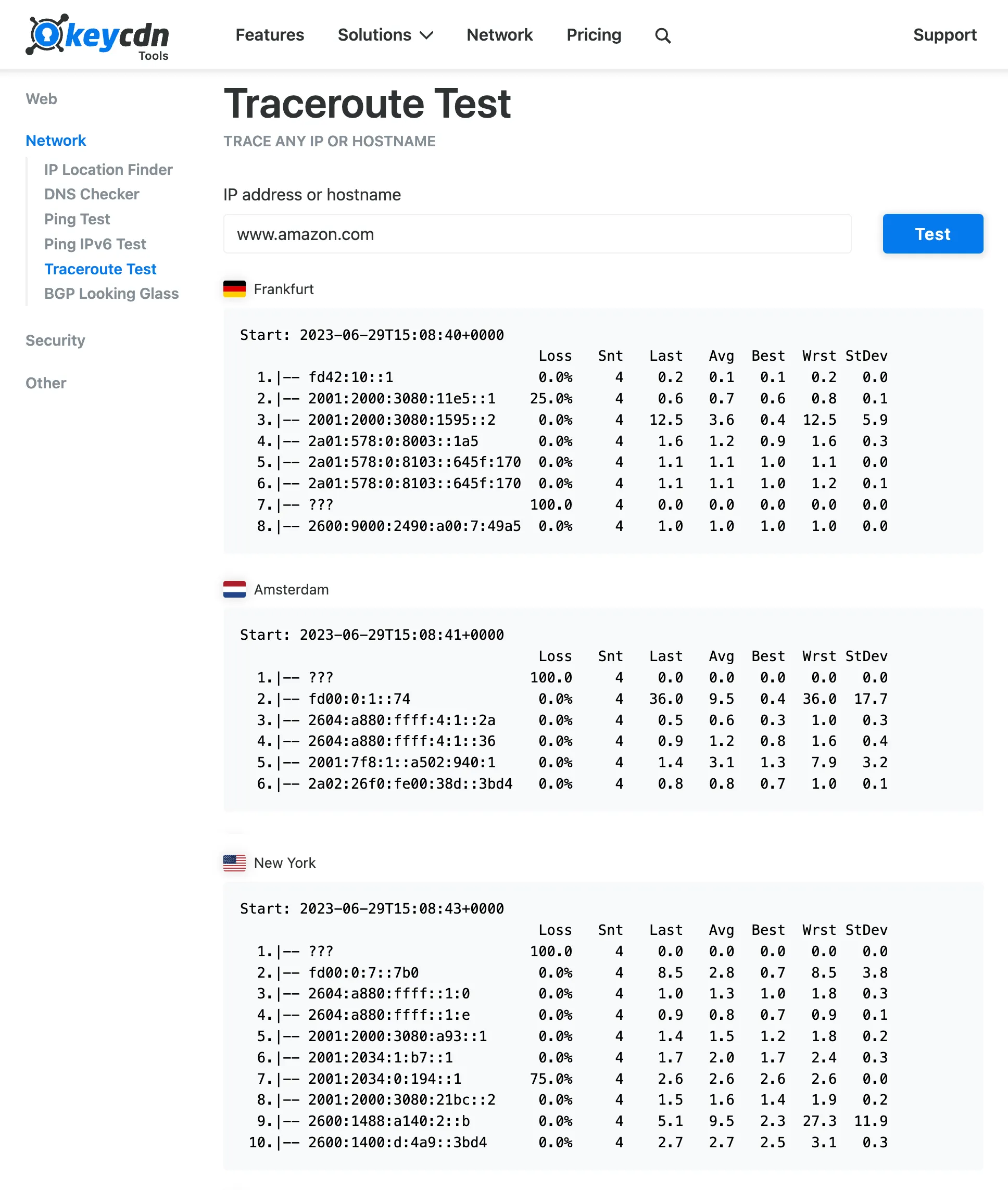 traceroute