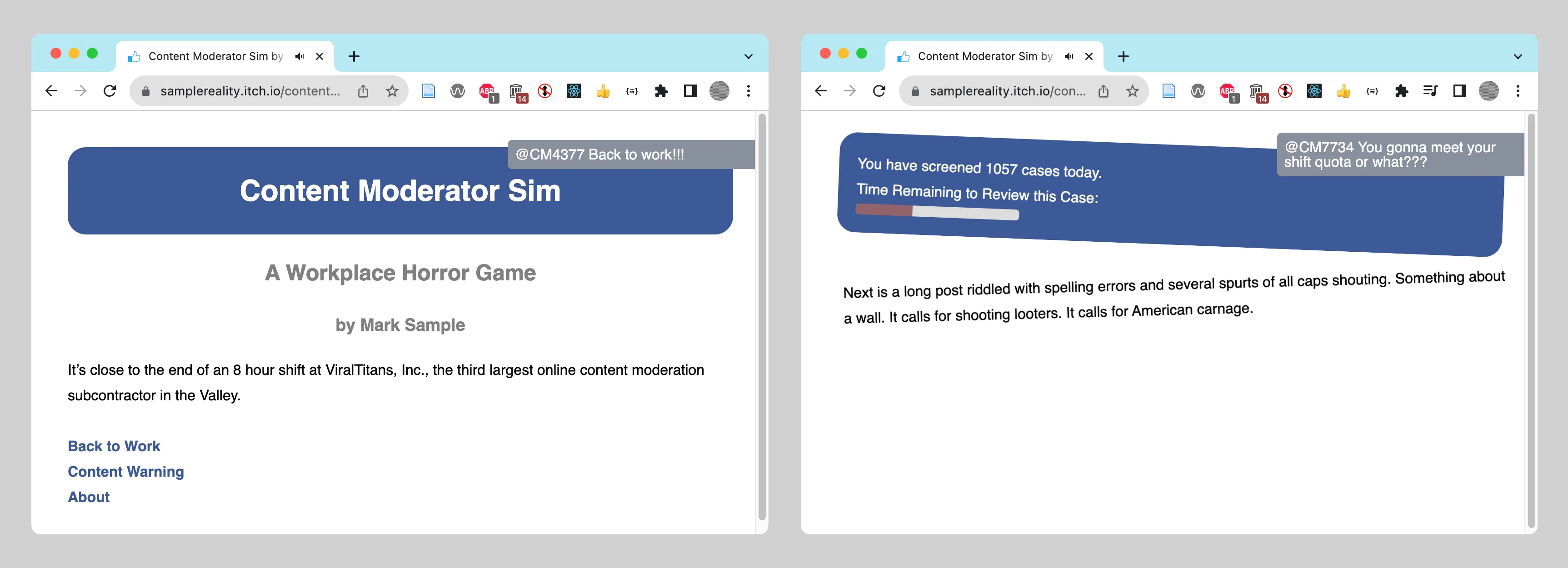 Content Moderator Sim