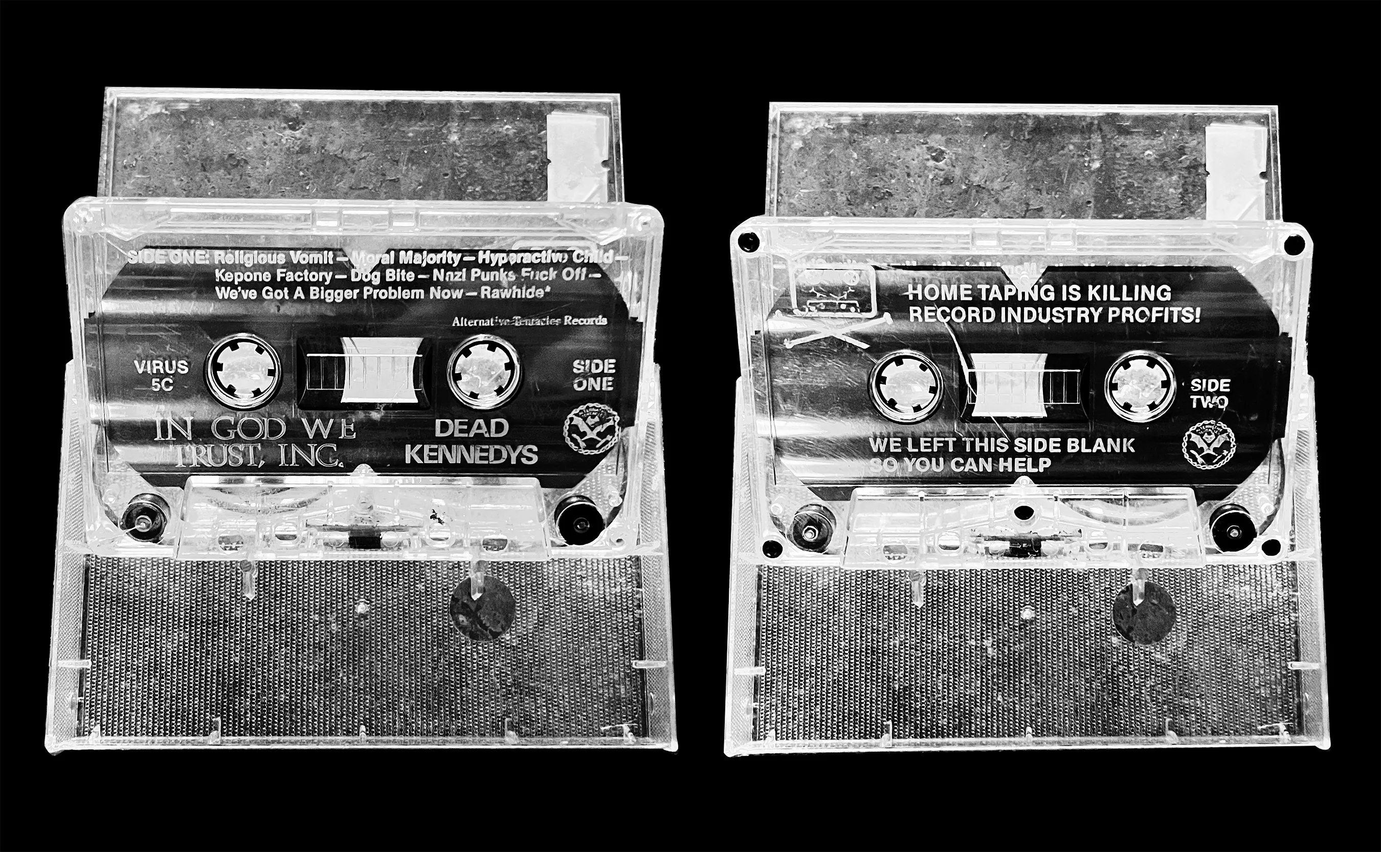 A-side and B-side views of the tape.