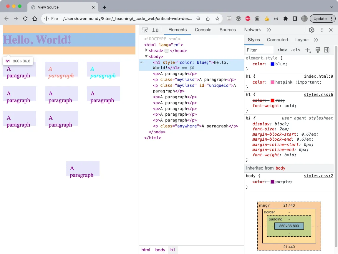 A screenshot of the Elements tab in DevTools.
