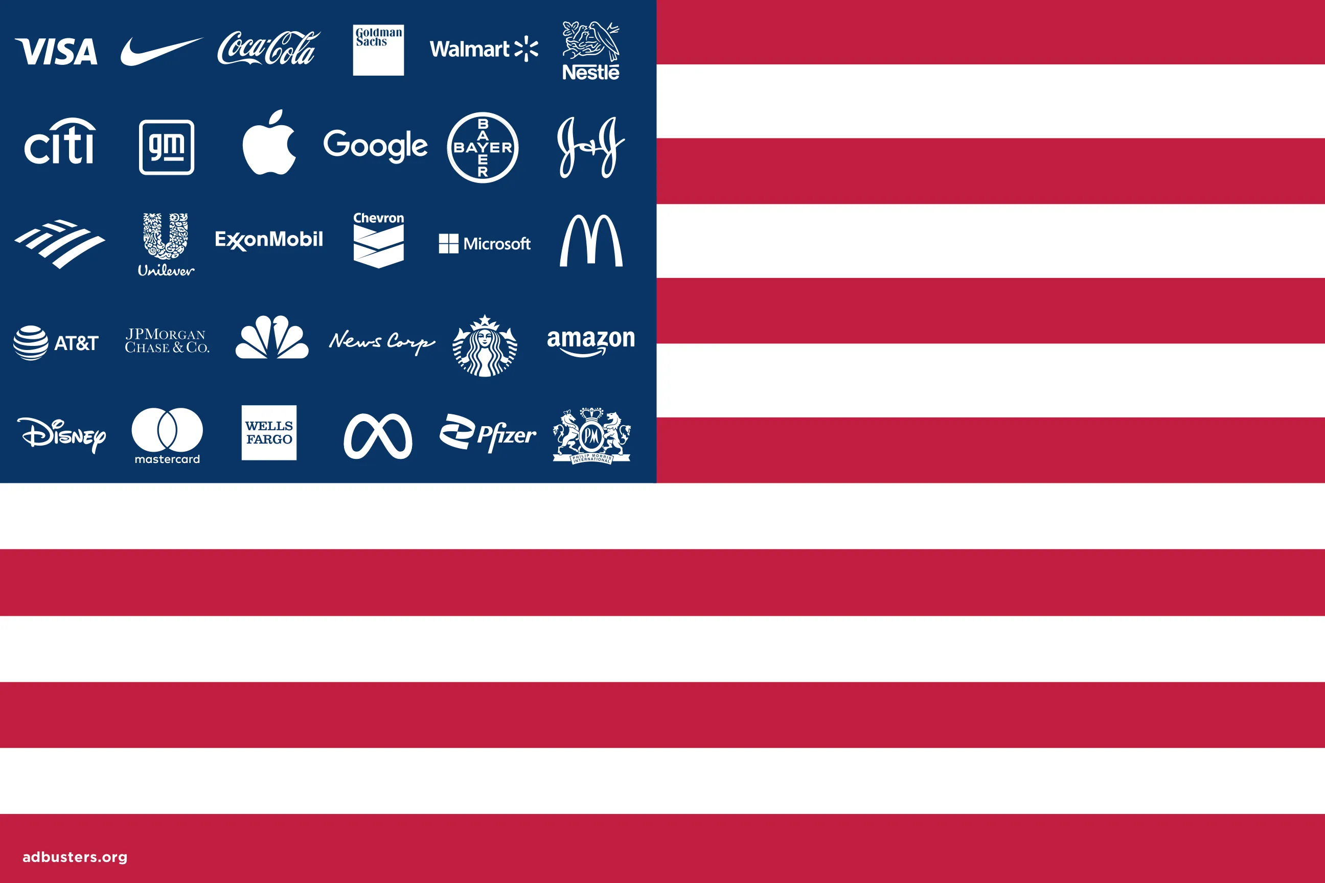 Adbusters Corporate American Flag