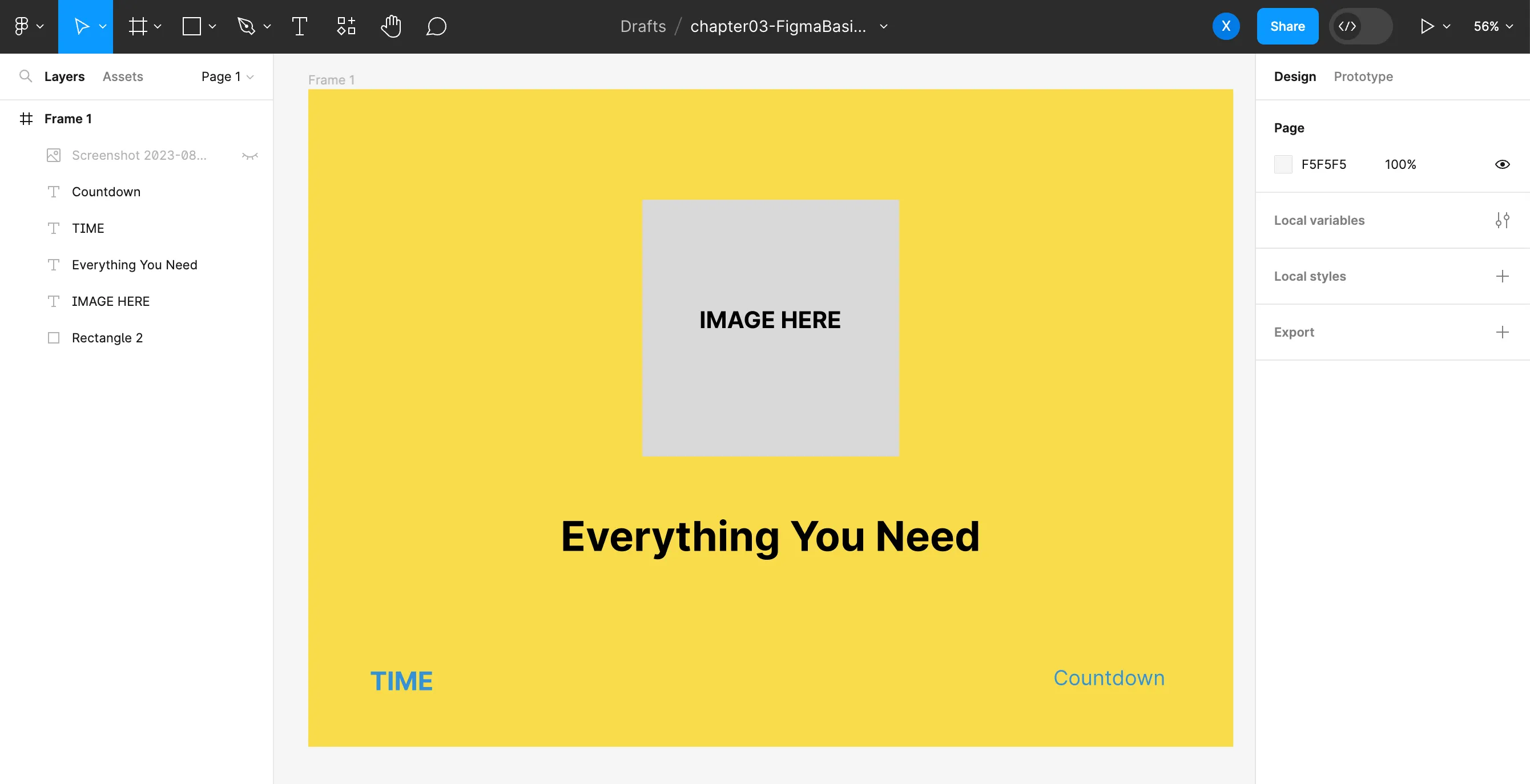 screenshot of our Figma file