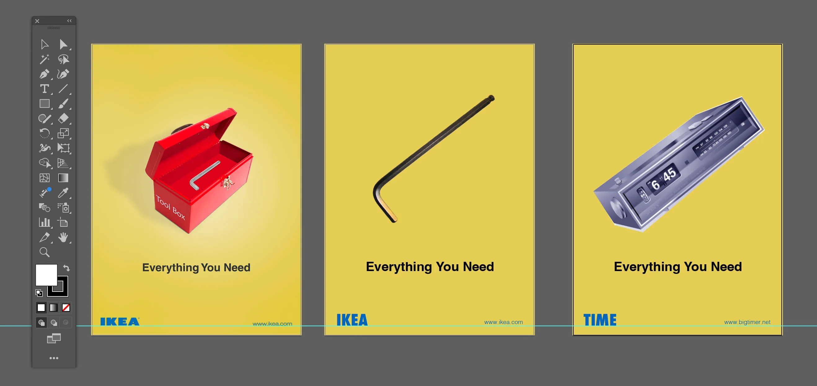 Screenshot of mockup design