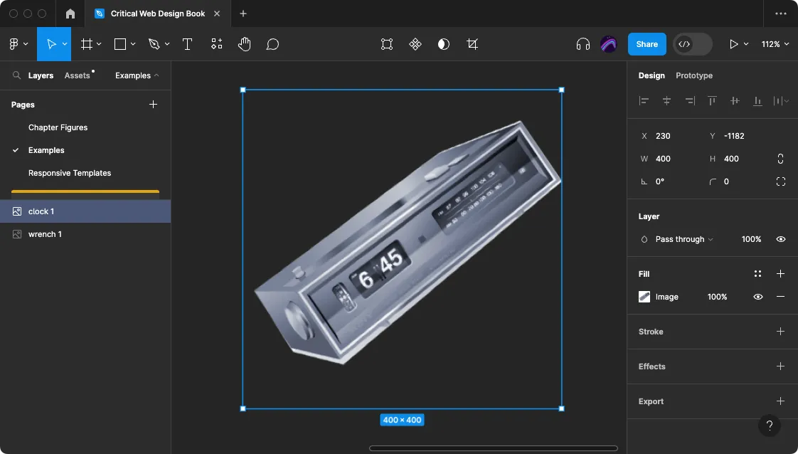 The Figma crop interface.