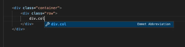A screenshot showing code autocompletion in VS Code.