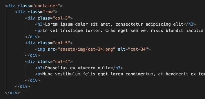 A screenshot showing code completed so far.