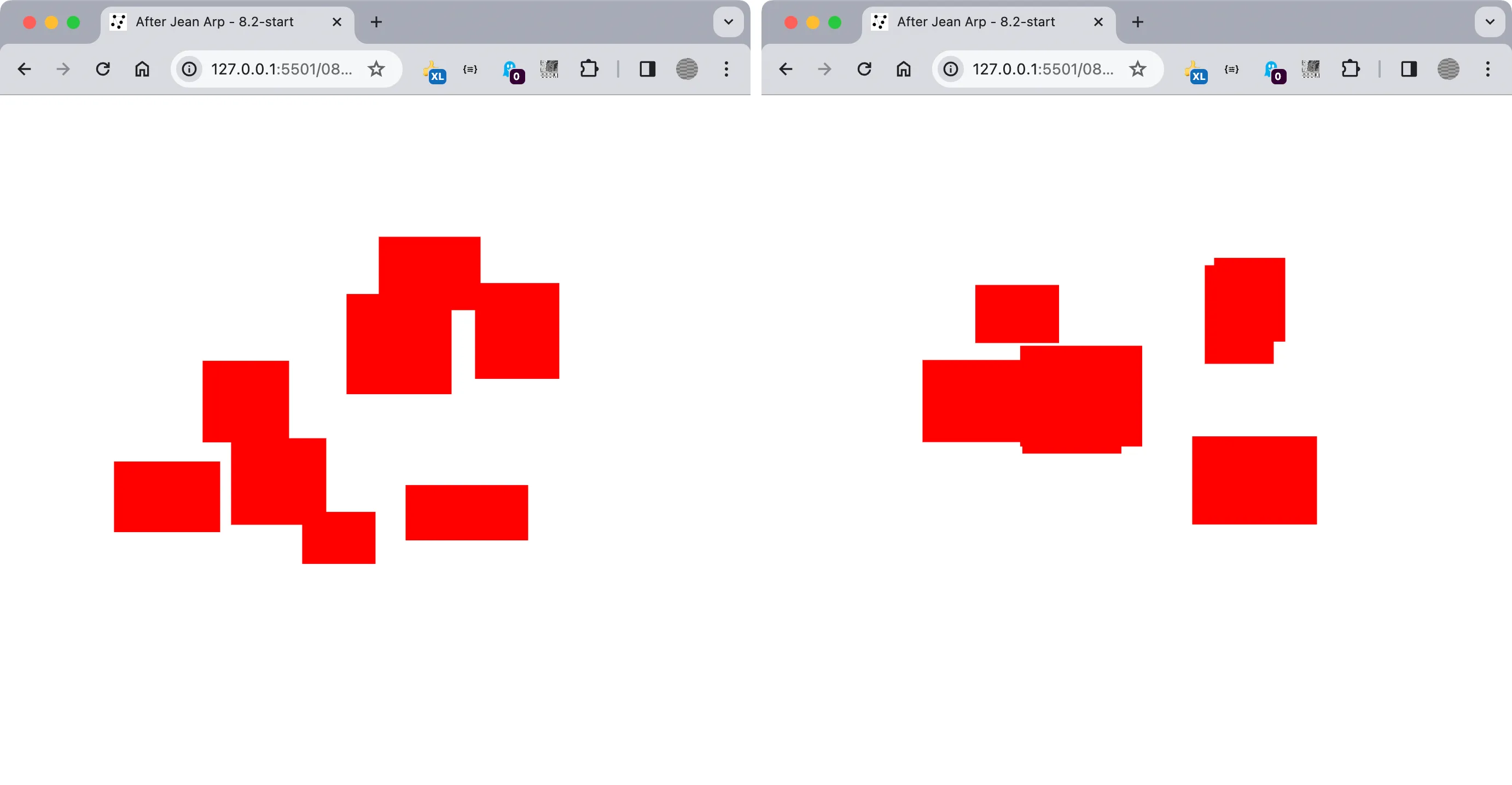 Screenshots demonstrating Generative Arp so far