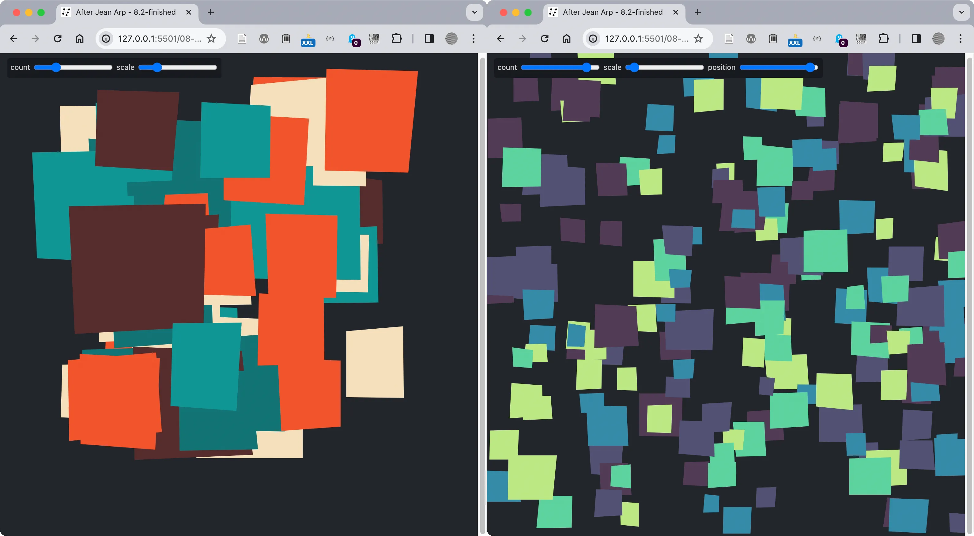 the Generative Arp project will include controls for the number of polygons and their height values