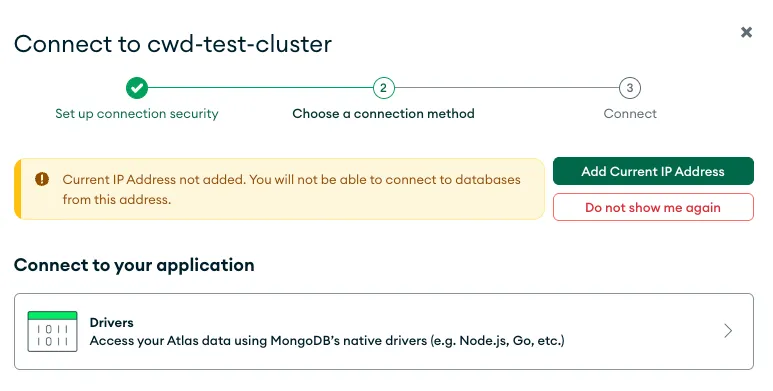 mongodb add IP address